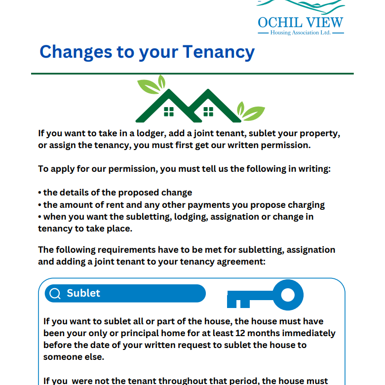 Changes To Tenancy Photo