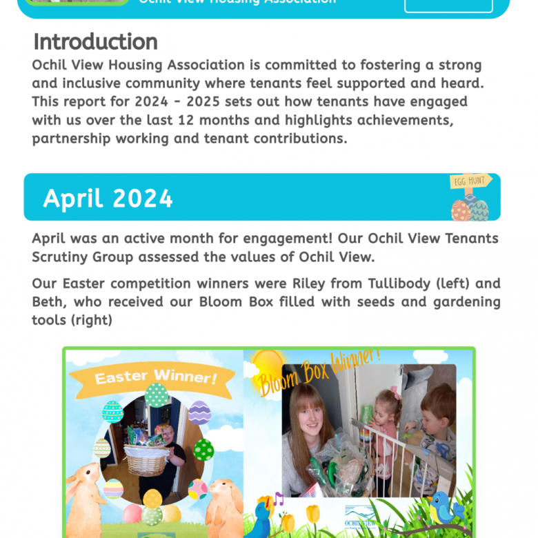 Tenant Engagement Annual Report Cover